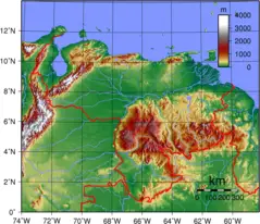 Venezuela Topography