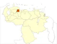 Venezuela Yaracuy State Location
