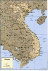 Vietnam Shaded Relief