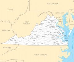 Virginia County Map