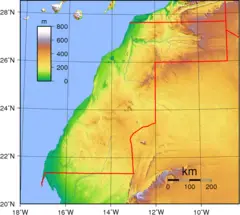 Western Sahara Topography