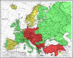 Wwi Alliances Europe 1914 Map