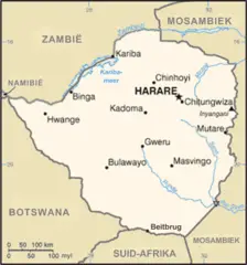 Zimbabwekaart